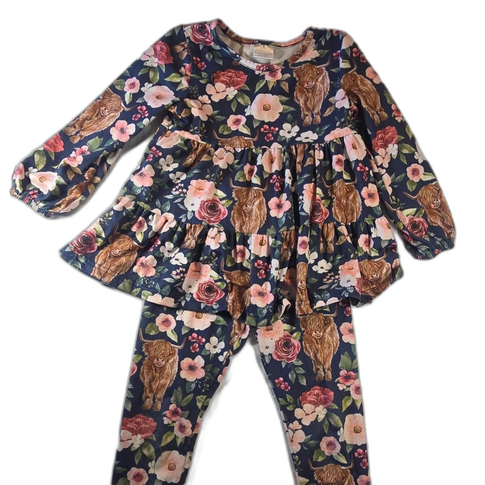 Children's Highland Cow Outfit Set Size 4-5 Year